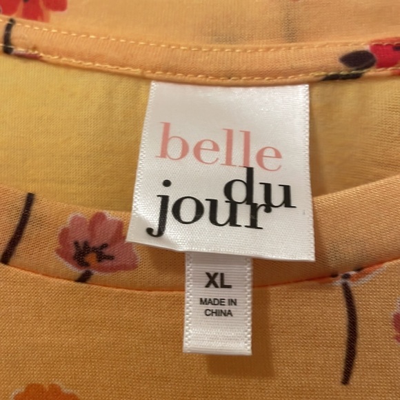 Yellow and pattern girls XL blouse - Picture 2 of 3